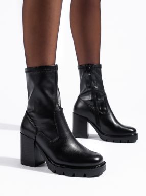 W. POTOCKI Elegant black women's ankle boots Potocki