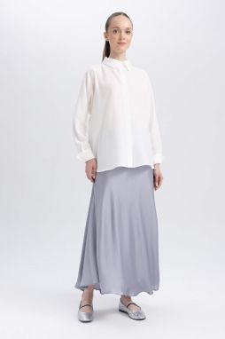 DEFACTO A Cut Satin Skirt