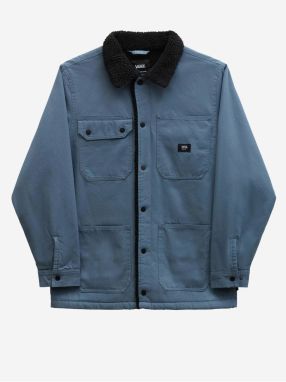 Men's blue denim shirt jacket with faux fur VANS Sherpa - Men