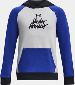 Under Armour Pulover UA Rival Fleece Script CB HD-BLU - Boys