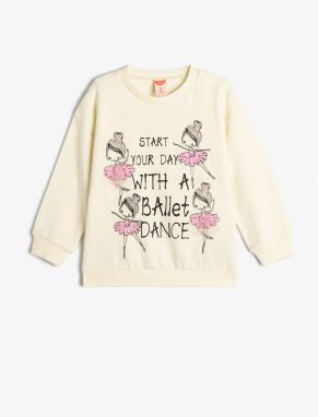 Koton Ballerina Sweatshirt Long Sleeve Crew Neck Cotton Sweatshirt