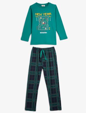 Koton Family Combination - Pajamas Set Christmas Themed 2 Pieces Cotton