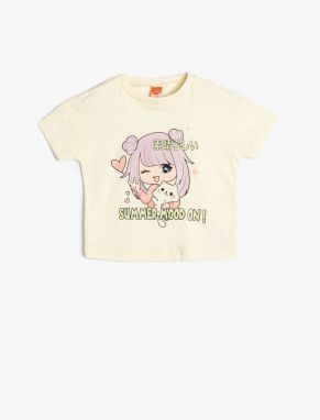 Koton Anime T-Shirt Short Sleeve Crew Neck