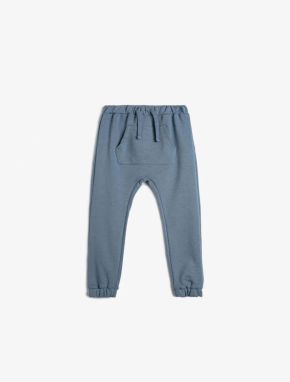 Koton Basic Jogger Sweatpants with Kangaroo Pocket and Tie Waist