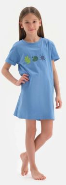 Dagi Girls Blue Coral Printed Short Sleeve Nightgown