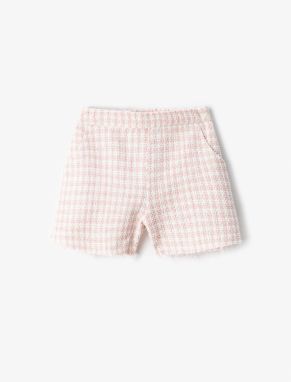 Koton Tweed Shorts with Pockets and Buttoned Cotton