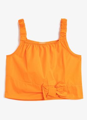 Koton Plain Orange Girls' Blouse 3skg60009aw