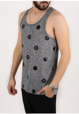 Madmext Printed Anthracite Singlet 2303