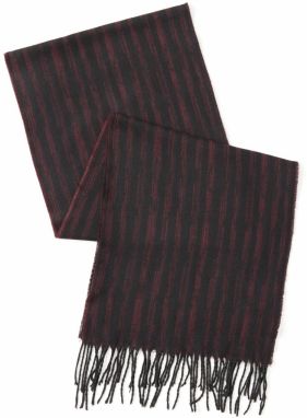 ALTINYILDIZ CLASSICS Men's Burgundy-black Patterned Scarf