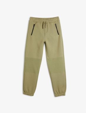 Koton Jogger Sweatpants Zipper Detail Raised Cotton