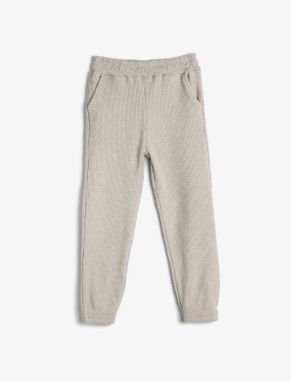 Koton Basic Jogger Trousers. Textured, elastic waist, pockets.