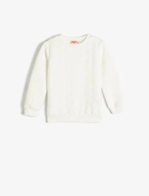 Koton Basic Sweatshirt Long Sleeve Crew Neck Textured with Heart Detail