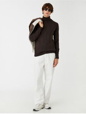 Koton Textured Sweater Turtleneck