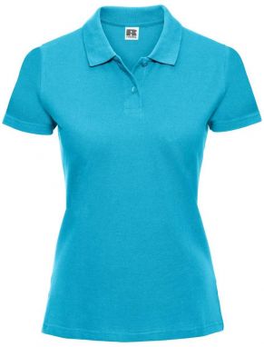 Turquoise Women's Polo Shirt 100% Cotton Russell