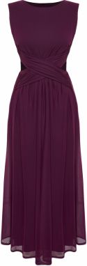 Trendyol Purple Cut Out Detailed Skater/Belt Opening Tulle Dress