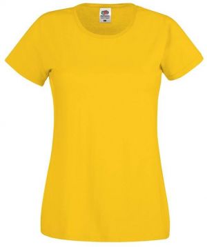 Yellow Women's T-shirt Lady fit Original Fruit of the Loom