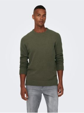 Khaki Mens Sweater ONLY & SONS Ese - Men