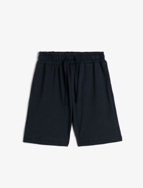 Koton Cotton Shorts Pocket Elastic Tie Waist