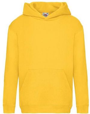 Żółta bluza dziecięca Hooded Sweat Fruit of the Loom