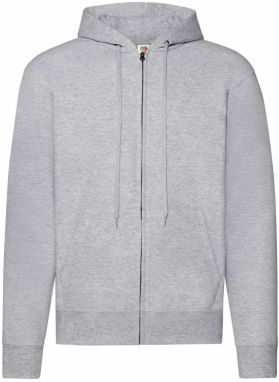 Grey Zippered Hoodie Classic Fruit of the Loom