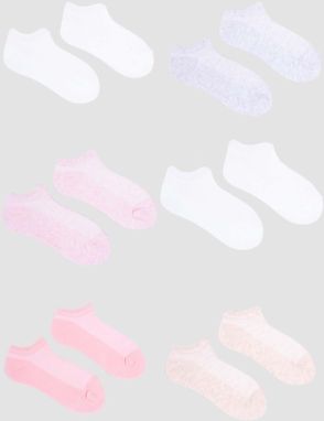Yoclub Kids's Girls' Ankle Thin Cotton Socks Basic Plain Colours 6-pack SKS-0027G-0000