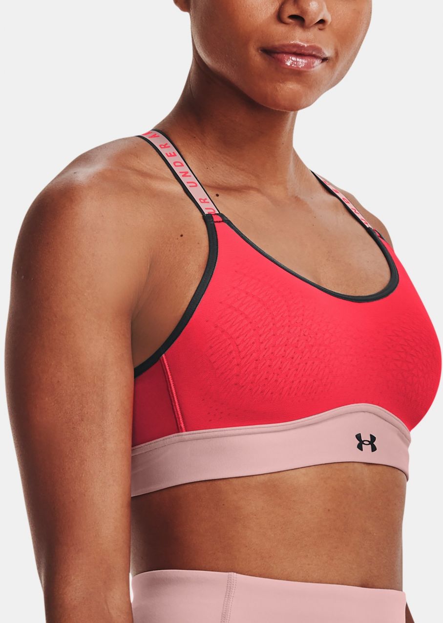 Podprsenka Under Armour UA Infinity Mid Bra Blocked-ČERVENÁ - Dámska