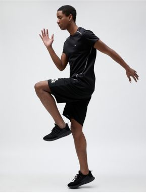 Koton Sports Shorts Slogan Printed Tie Waist, Pocket Detailed.