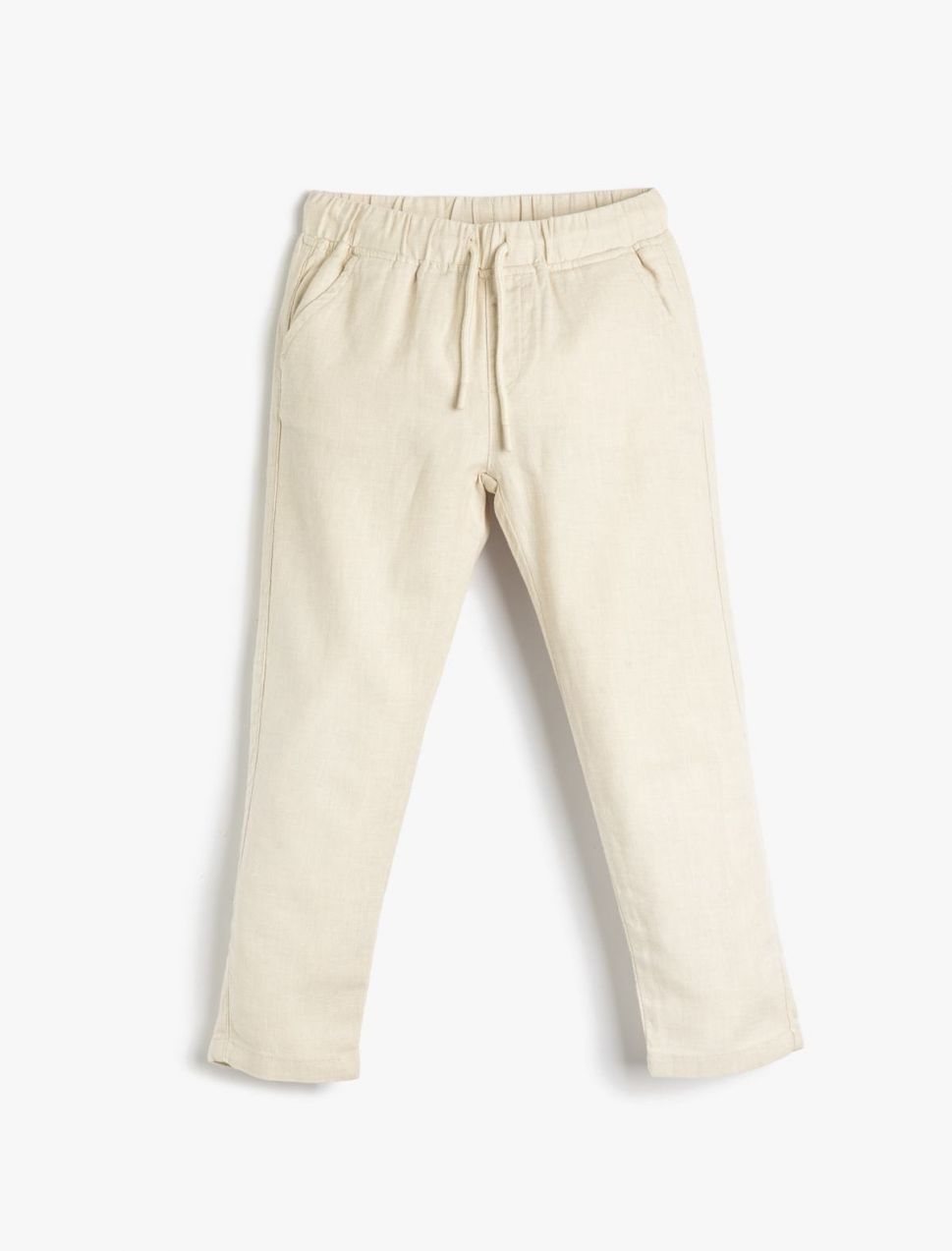 Koton Linen Pants with Tie Waist, Pockets, Comfortable Cut.