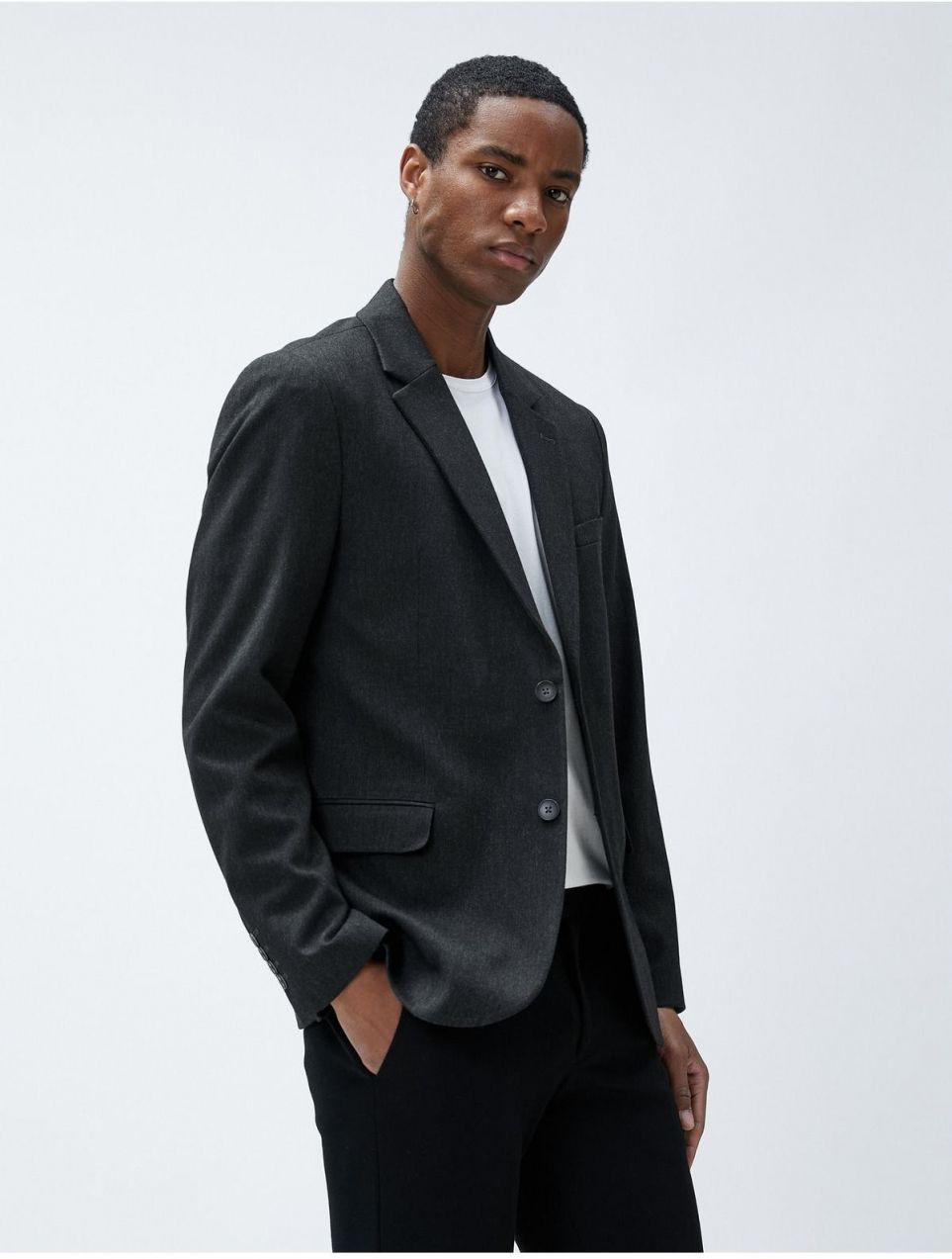 Koton Blazer Jacket Buttoned Stitching Detailed Pocket Slim Fit