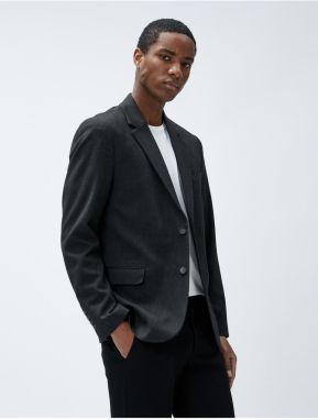 Koton Blazer Jacket Buttoned Stitching Detailed Pocket Slim Fit