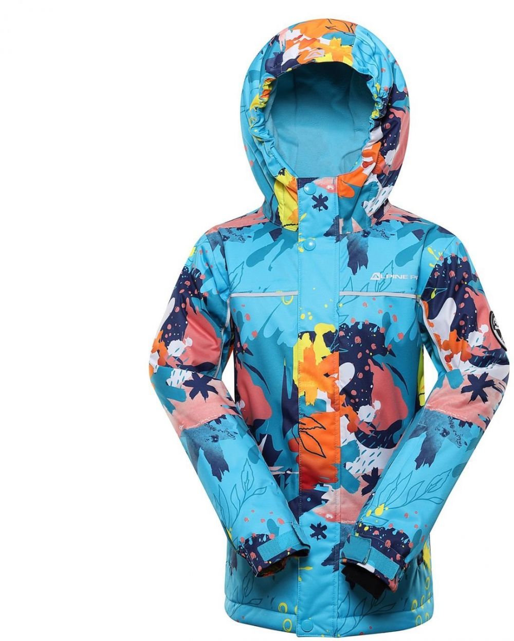 Kids ski jacket with membrane ALPINE PRO ZAWERO white variant pa