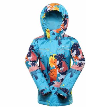 Kids ski jacket with membrane ALPINE PRO ZAWERO white variant pa