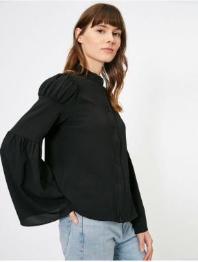 Dámska košeľa Koton s detailmi na rukávoch a volánmi