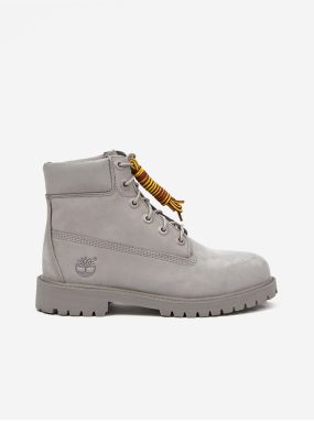 Svetlosivé dámske kožené členkové topánky Timberland 6 In Prem boo - Dámske