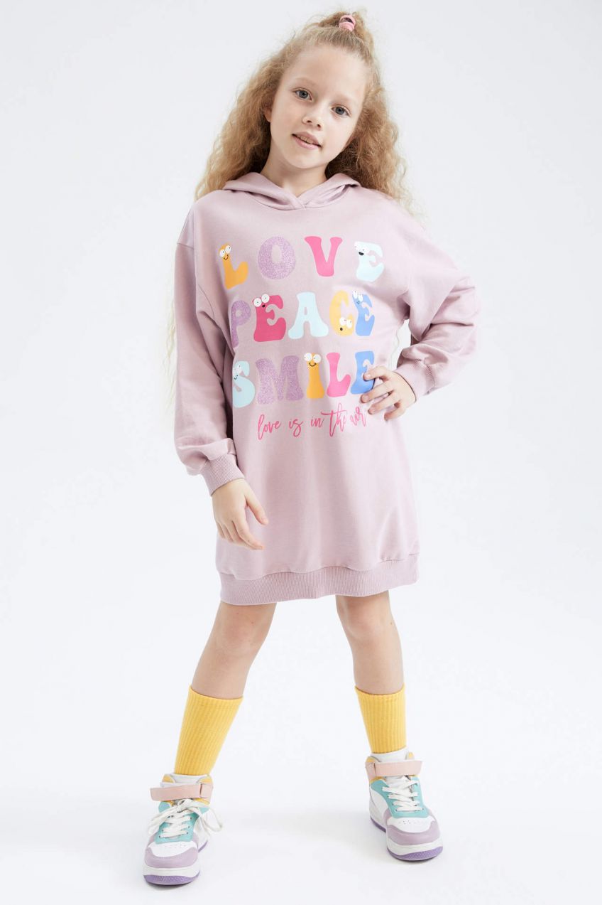 DEFACTO Thin Sweatshirt Fabric Knitted Dress