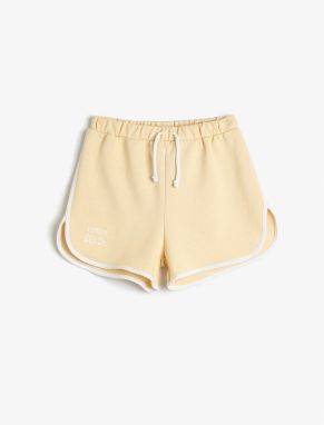 Koton Shorts with Tie Waist Stripe Detail Printed Cotton