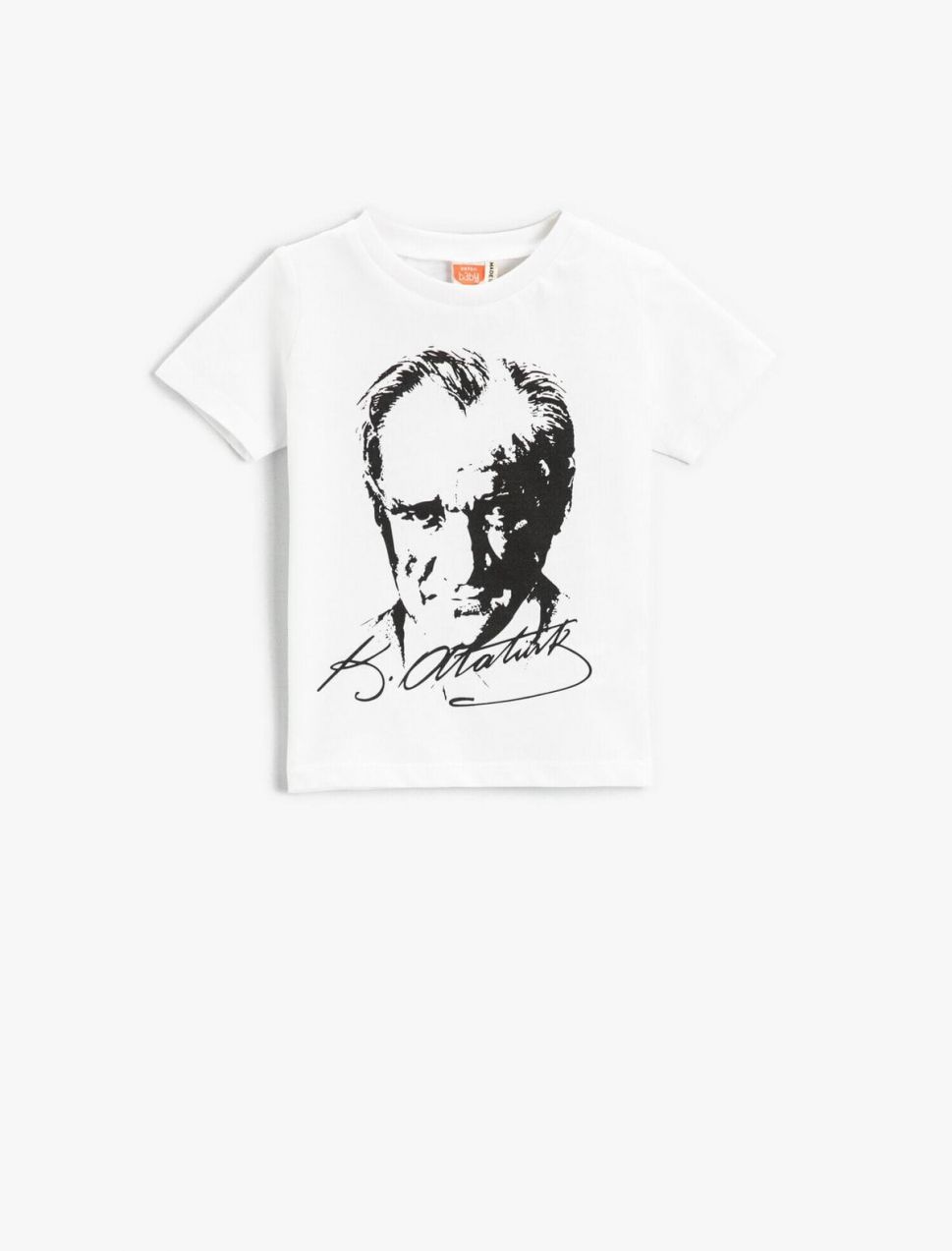 Koton Ataturk Printed T-Shirt Short Sleeved Cotton