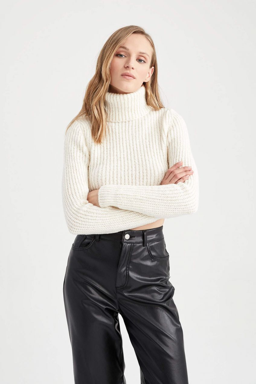 DEFACTO Slim Fit rolák Thessaloniki látkový pulóver
