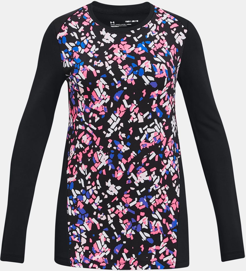 Under Armour T-Shirt CW Novelty LS Crew-BLK - Girls