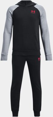 Šedo-čierna chlapčenská tepláková súprava Under Armour UA Rival Fleece Suit