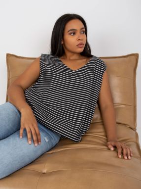 Black and white top plus free-fit size