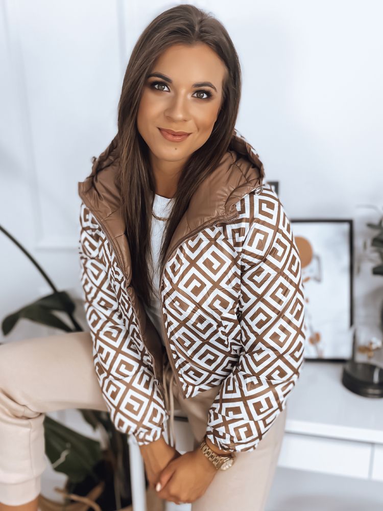 Dámska obojstranná prešívaná bunda HERMES, ťava Dstreet