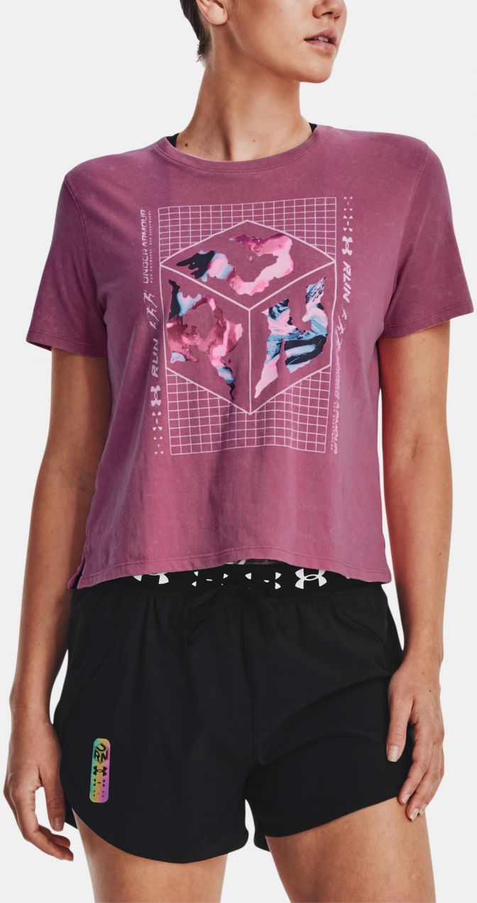 Ružové dámske tričko Under Armour UA Run Anywhere SS