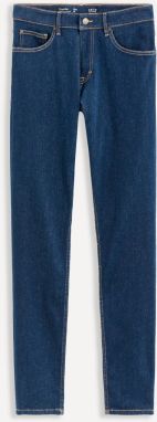 Modré pánske slim fit rifle Celio Cowflex1