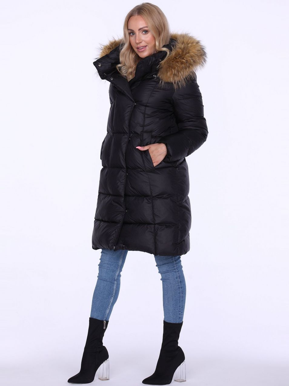 Dámska bunda PERSO PERSO_Coat_BLH220011FXR_Black