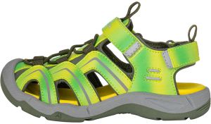 Detské sandále s reflexnými prvkami ALPINE PRO ANGUSO neónovo zelené
