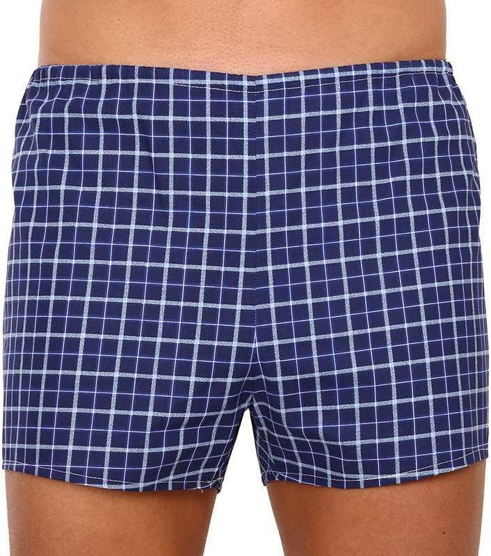 Klasické pánske boxerky Foltýn modré kockované oversize