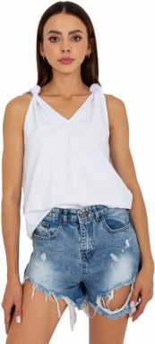 Plain white basic top with tie straps RUE PARIS