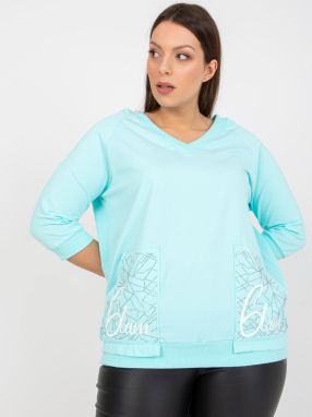 Larger size cotton blouse with pockets