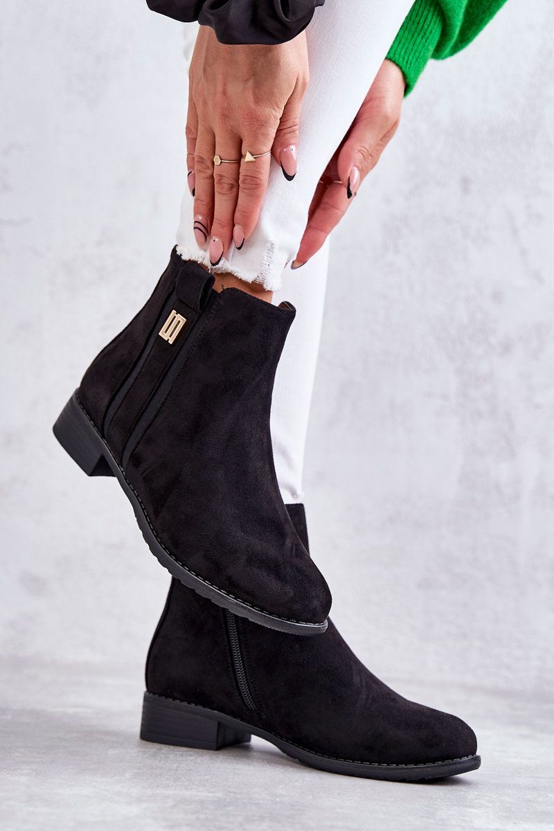 Suede Suede Boots with Black Giana Ornament